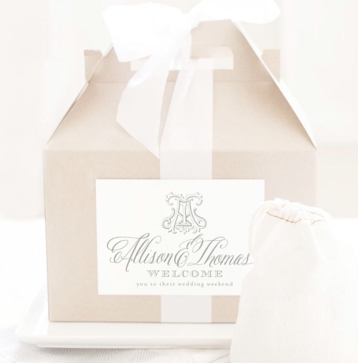 Wedding Welcome Bags with Monogram